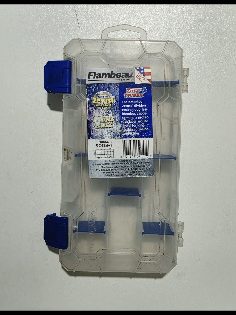 Flambeau Tuff Triner Tackle Box with Zerust Model 3003-1